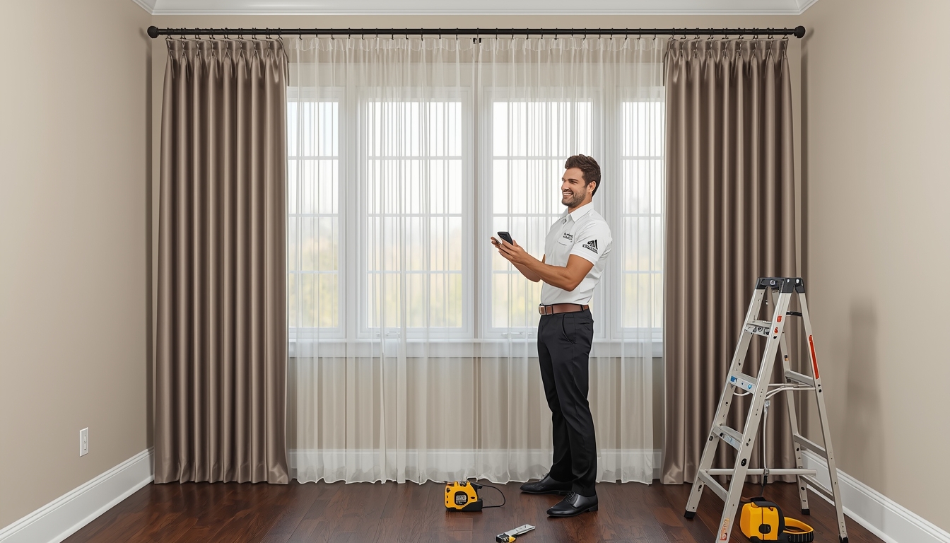 Professional curtain installation service